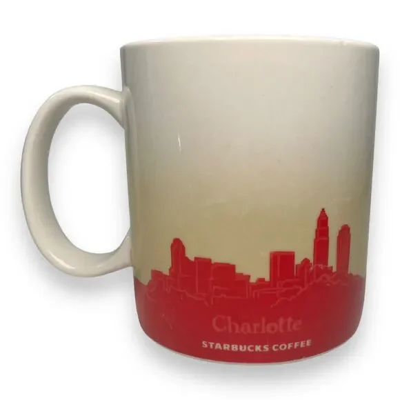 Starbucks Charlotte 16 oz Coffee Cup Mug Collector’s Series 2012 Street Sign - Picture 3 of 7